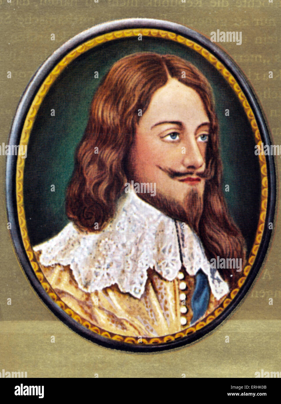Charles I. Portrait of the King of England. 19 November 1600 – 30 January 1649 Stock Photo