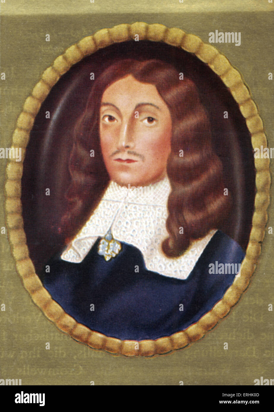 John Milton. Portrait of the English poet. 9th December 1608 8th