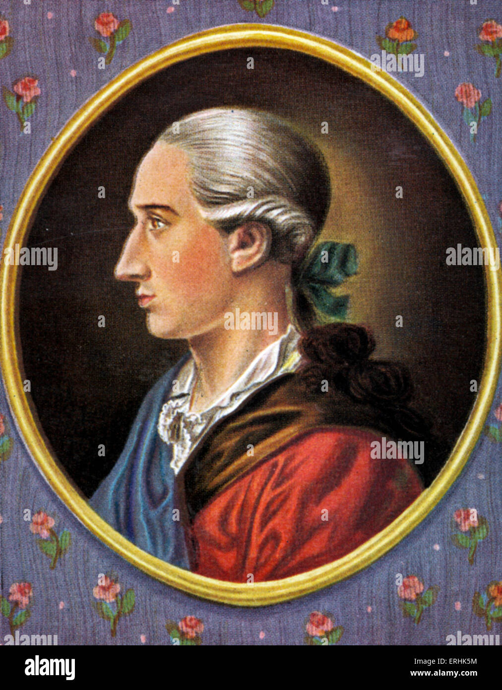 Johann Wolfgang von Goethe. Portrait of the German writer, scientist and philosopher. 28 August 1749 – 22 March 1832 Stock Photo