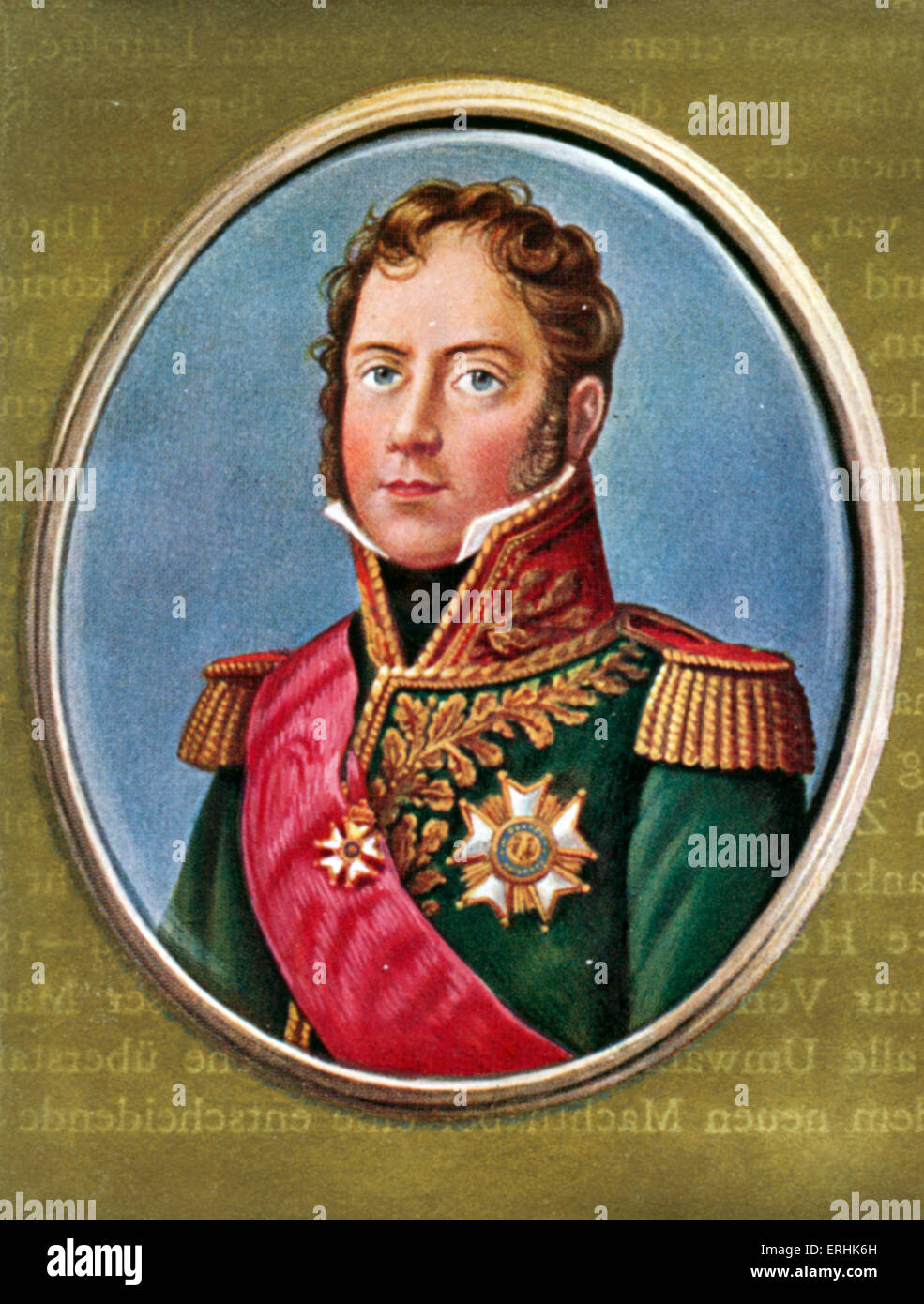 Michel Ney, Prince de la Moskowa, Duke of Elchingen. Portrait of the marshal of the French army. 10 January 1769 – 7 December Stock Photo