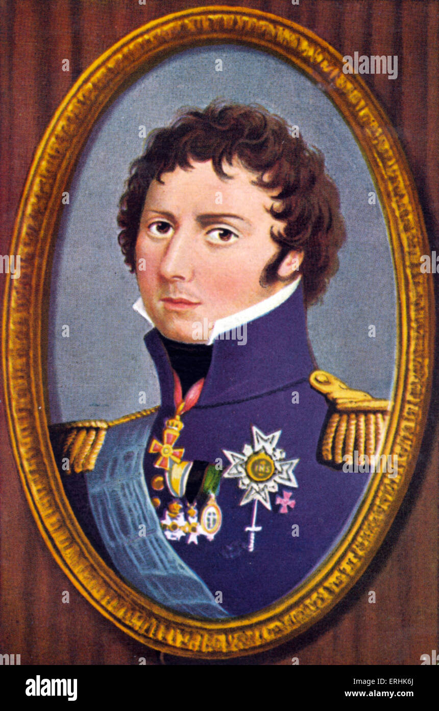 Jean-Baptiste Bernadotte. Portrait of the King of Sweden and Norway. Also  known as Charles XIV John. 26 January 1763 – 8 March Stock Photo - Alamy