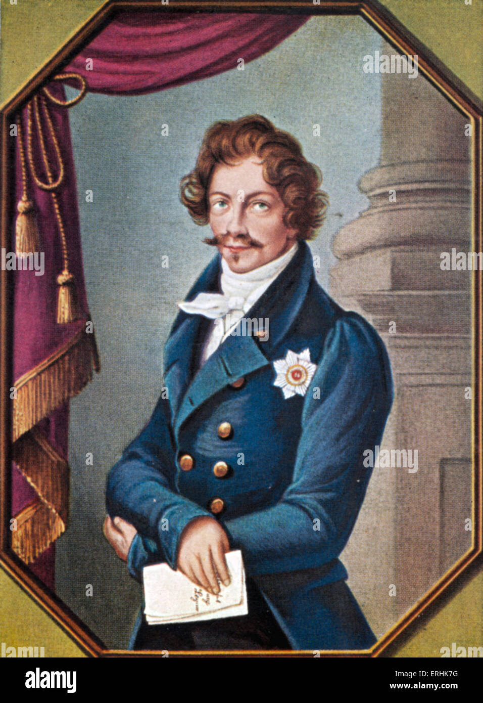 Ludwig I. Portrait of the King of Bavaria. 25  August 1786 –29 February 1868 Stock Photo