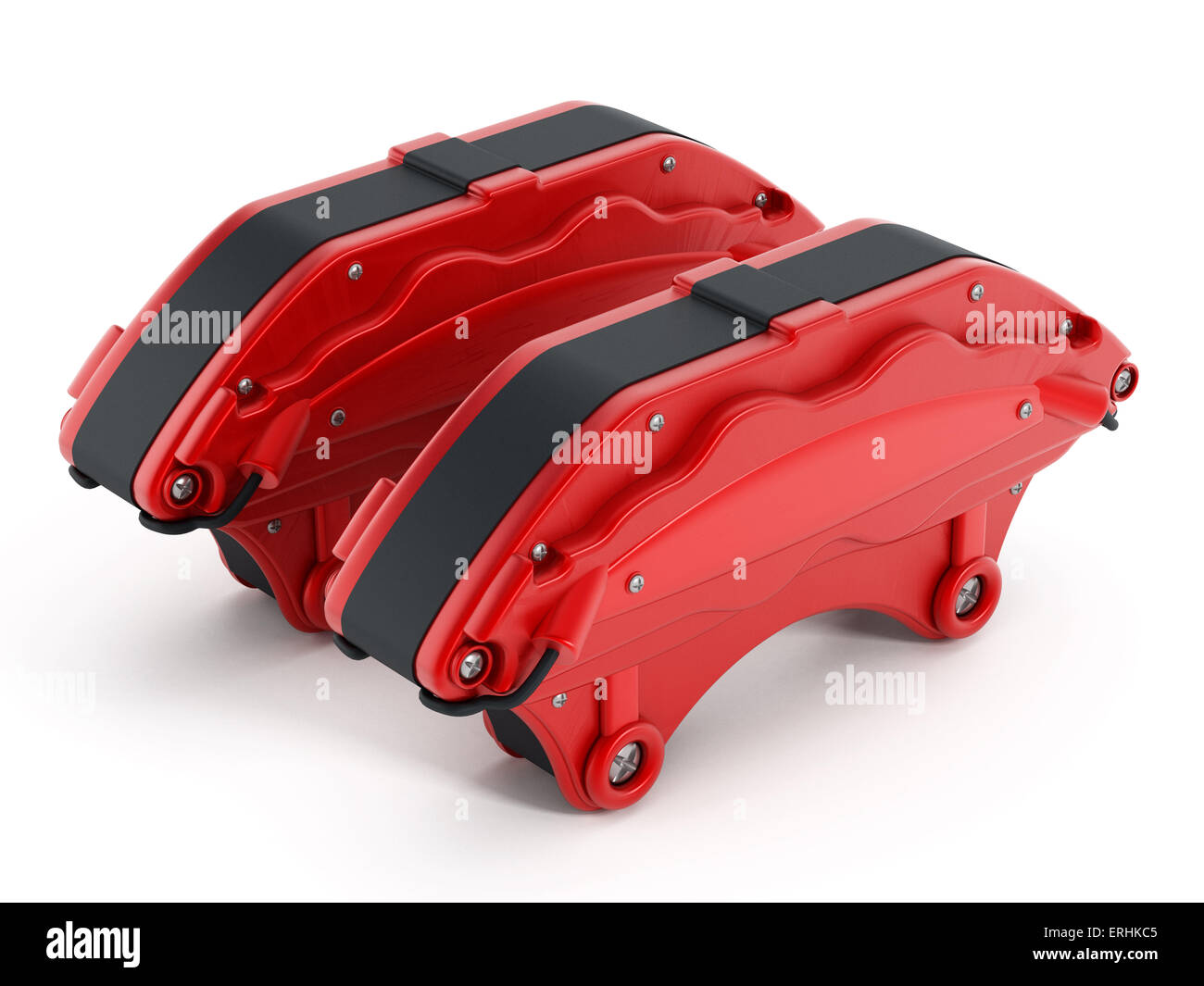 High performance brake calipers isolated on white Stock Photo Alamy