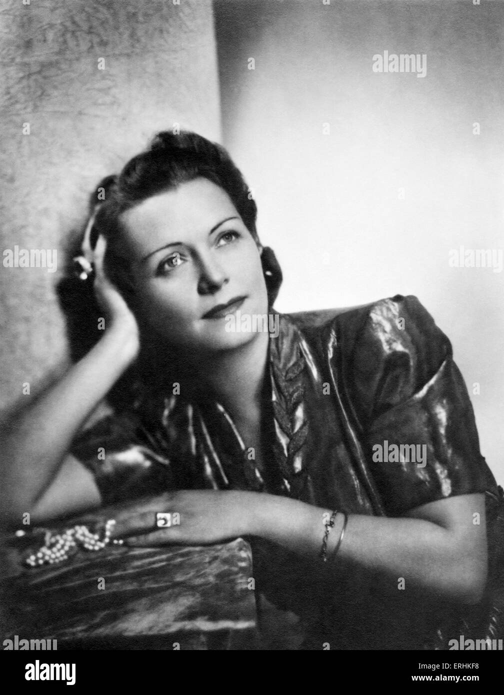 Olga Chekhova (or Tschechowa / Tchechowa ) - portrait of the Russian film actress. Born Olga Knipper, married Anton Chekhov 's Stock Photo