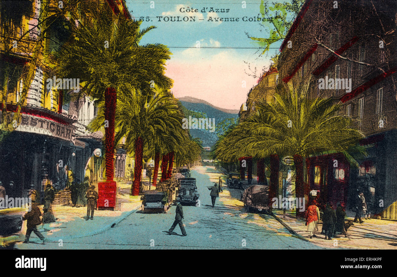 Côte d 'Azur Avenue Colbert in the city of Toulon, France