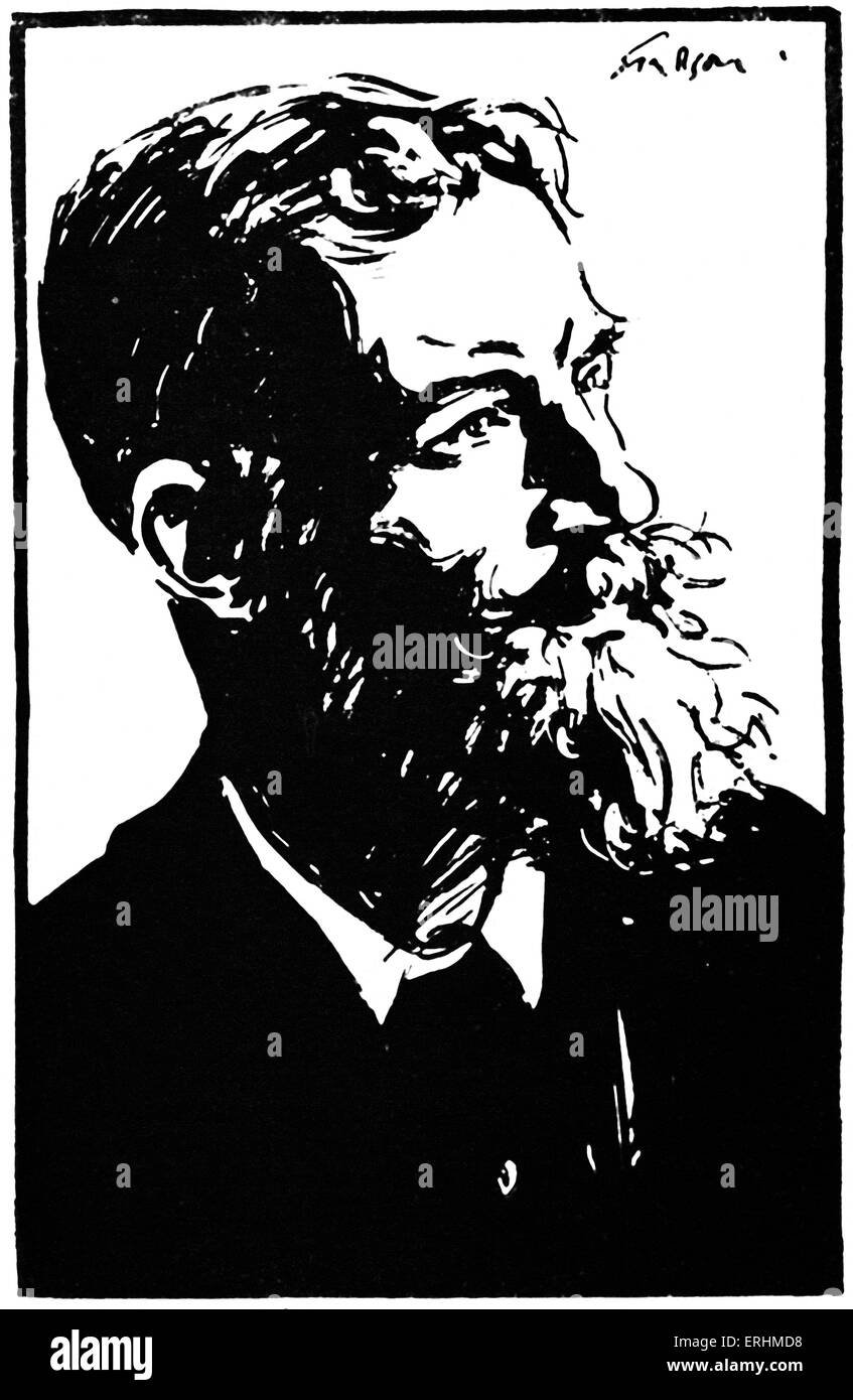 George Bernard Shaw - portrait of the Irish author & playwright, 1924. GBS: 26 July 1856 - 2 November 1950. Illustration by Stock Photo