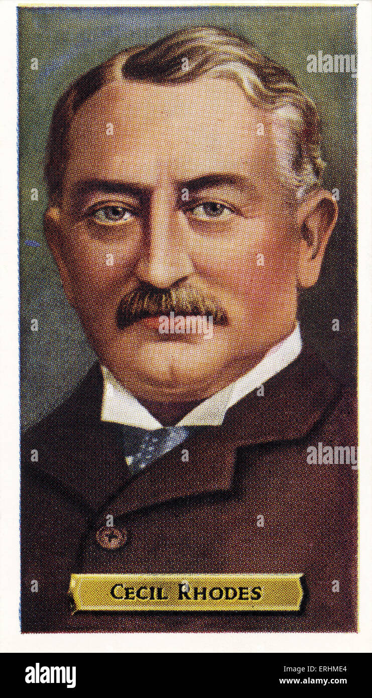 Cecil Rhodes British Born South African Businessman Mining Magnate And A Politician Founder Of The Diamond Company De Stock Photo Alamy