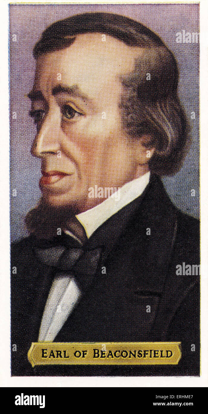 Benjamin Disraeli, Earl of Beaconsfield -   Prime Minister of England. BD: 21 December 1804 – 19 April 1881. Stock Photo