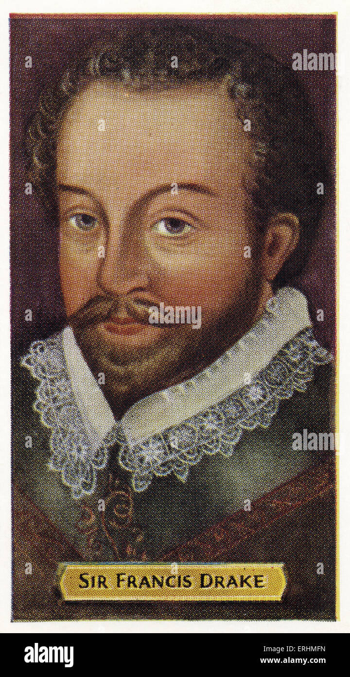 Sir Francis Drake - English explorer and naval leader. FD: c. 1540 – 28 January 1596. Stock Photo