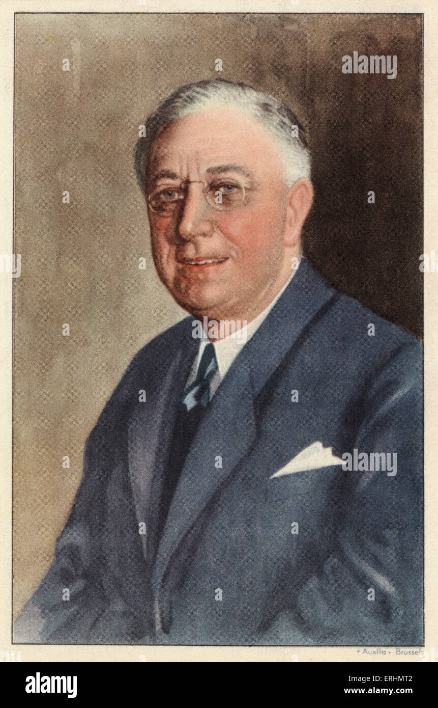 Franklin D. Roosevelt -32nd President of the United States. FDR: 30 January 1882 – 12 April 1945 Stock Photo