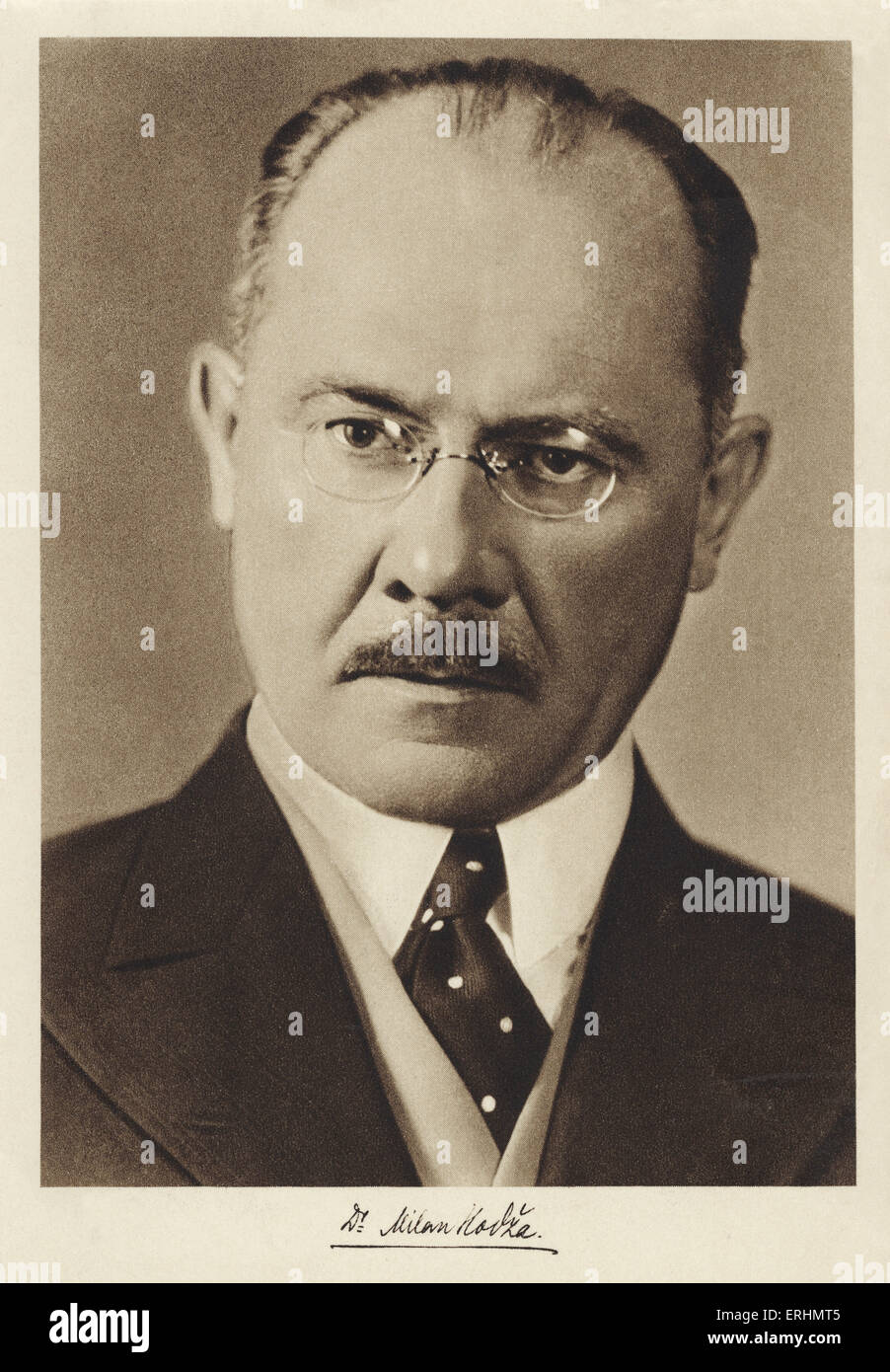 Milan Hodža - Prime Minister of Czechoslovakia  1935 - 1938. Slovak politician and journalist   1 February 1878  – 27 June 1944 Stock Photo