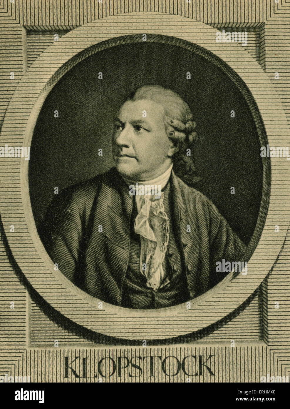 KLOPSTOCK, Friedrich Gottlieb. German poet writer, 1724-1803 postcard Stock Photo
