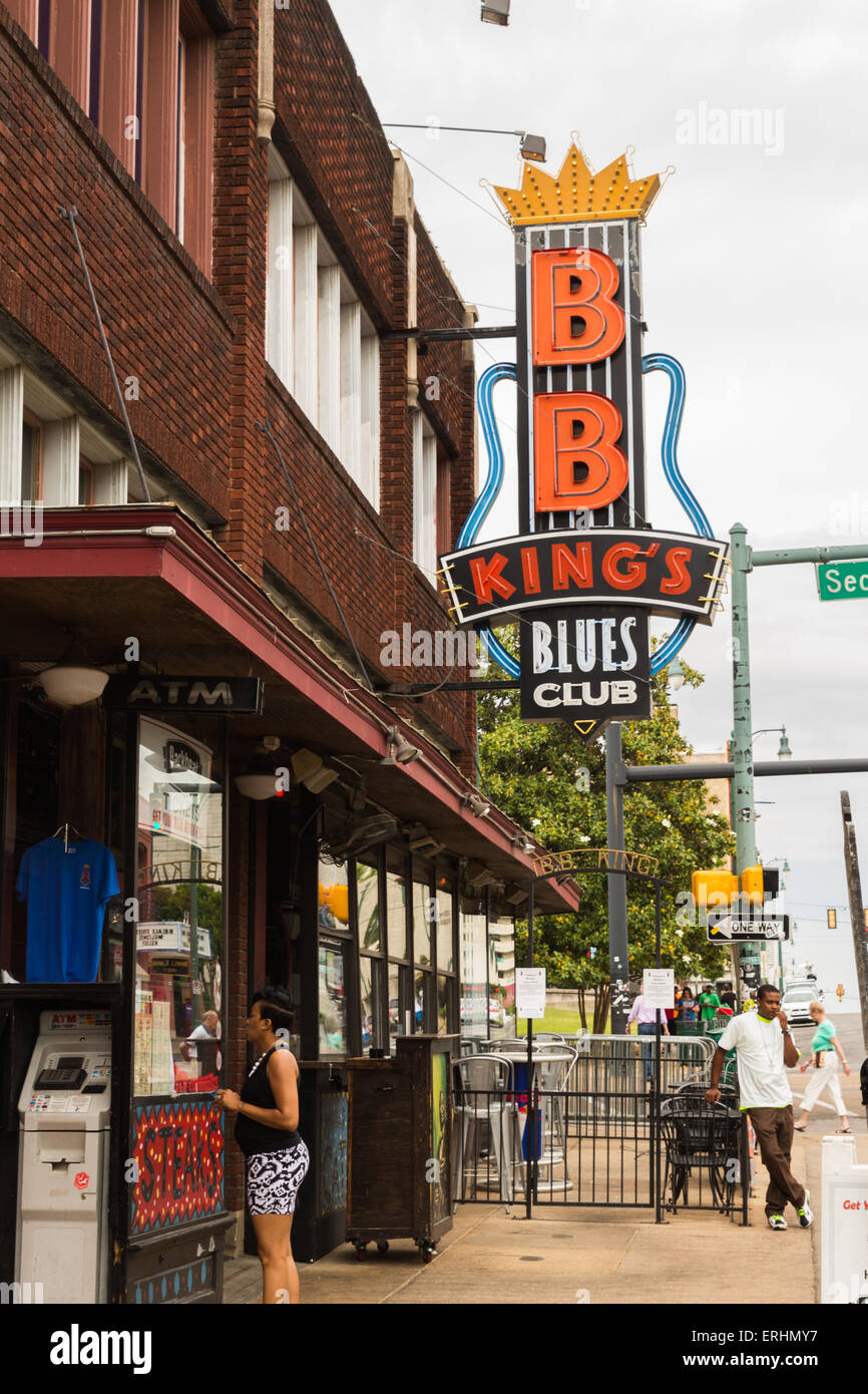 BB King Blues Club on Beale Street, Memphis. Stock Photo