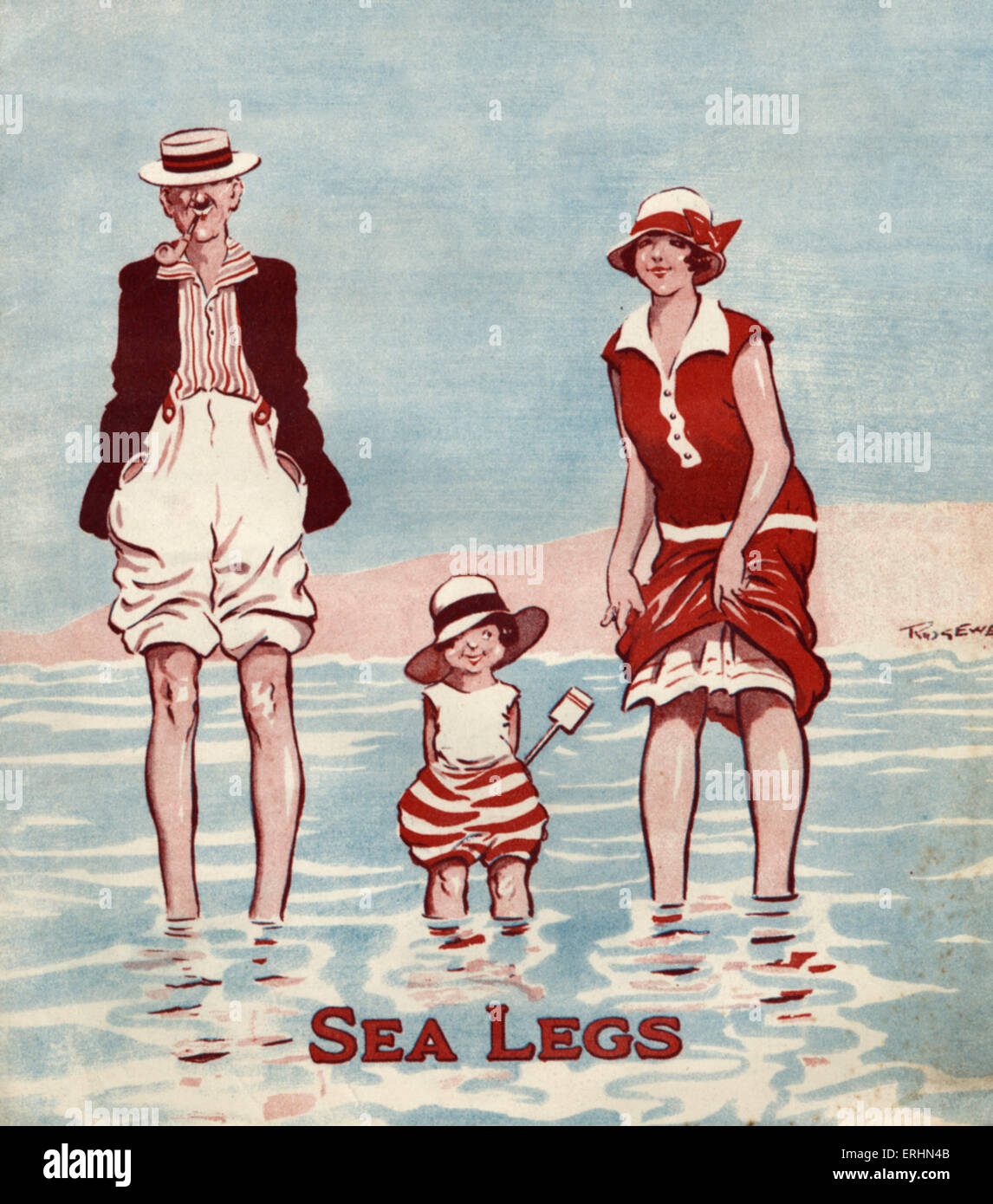 1920s Beach Illustration High Resolution Stock Photography and Images ...