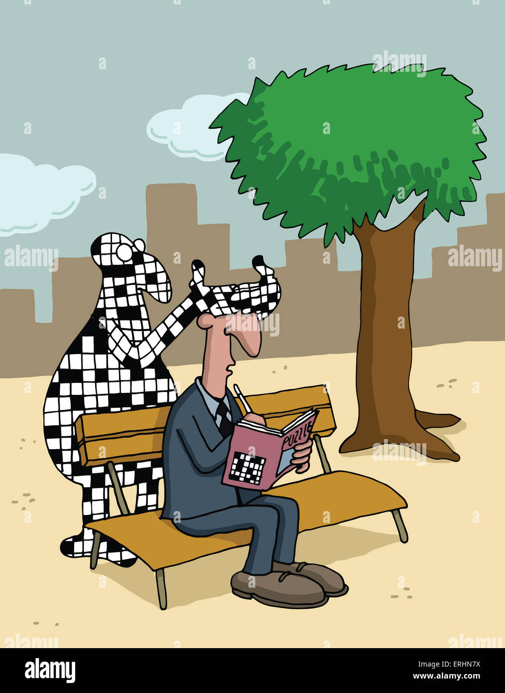 Cartoon About Crossword Puzzles Stock Photo Alamy Cartoon About Crossword Puzzles Stock Photo Alamy