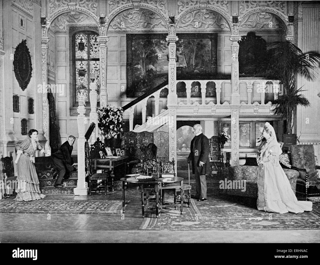All of Sudden Peggy by  Arthur W. Pinero  at  Duke of York's Theatre, London 1906 Beatrice Beckley, Eric Lewis, Alfred Bishop, Stock Photo
