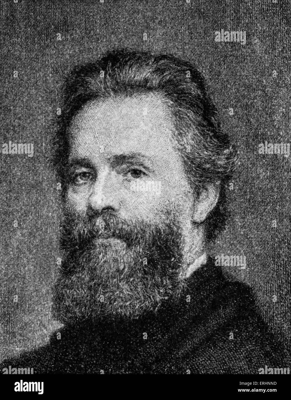 Herman Melville - American novelist, short story writer, essayist, and poet: 1 August 1819 – 28 September 1891. Stock Photo