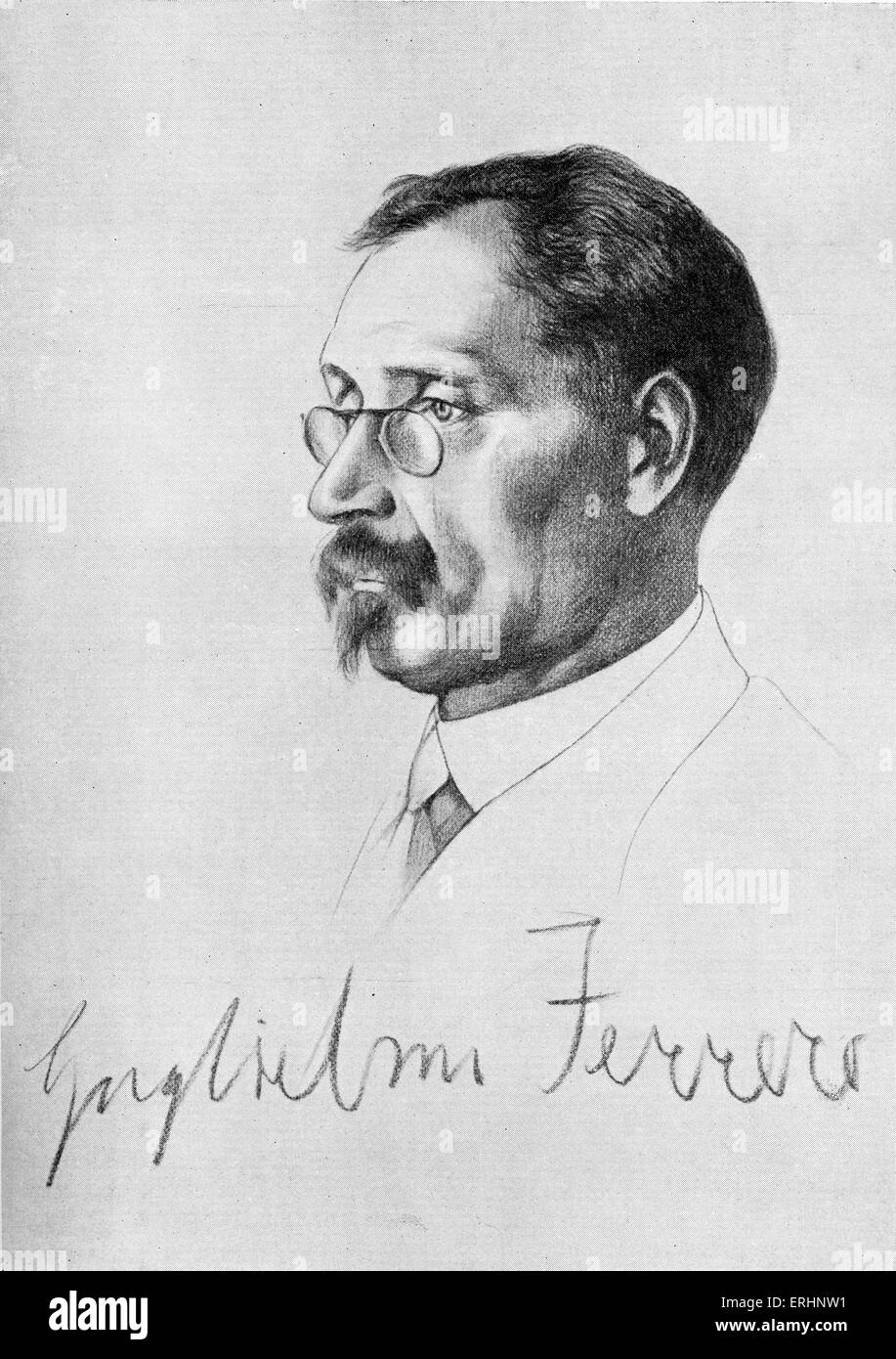 Guglielmi / Guglielmo Ferrero - c.1931. Italian historian, journalist and novelist, devoted his writings to liberalism: 21 July Stock Photo