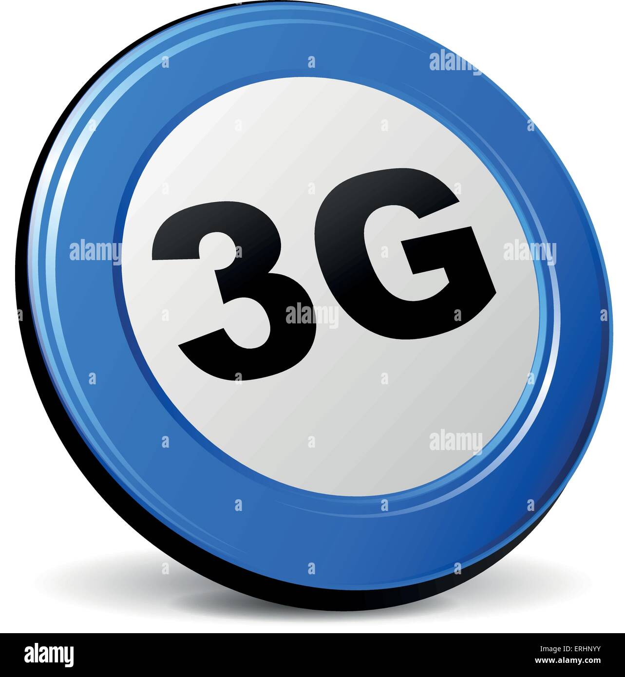 Vector illustration of 3g icon on white background Stock Vector