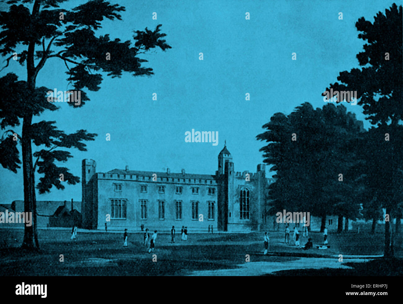 Rugby school - at the time when Matthew Arnold  was the headmaster of Rugby School. 24 December 1822 – 15 April 1888. Stock Photo