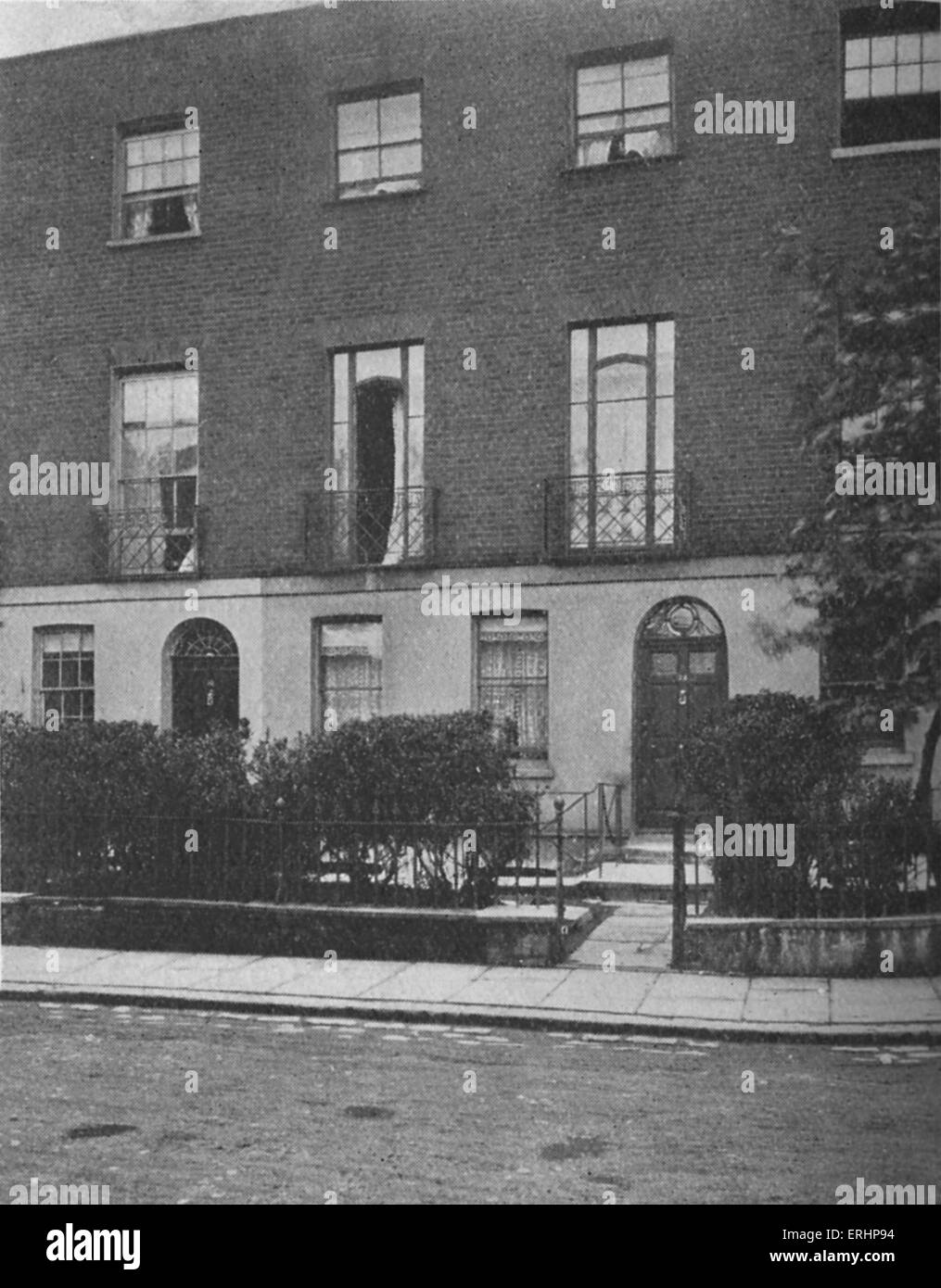 Leigh Hunt - Leigh Hunt 's house in Edwardes Square, Kensington, London, where he lived for eleven years and wrote 'The Old Stock Photo