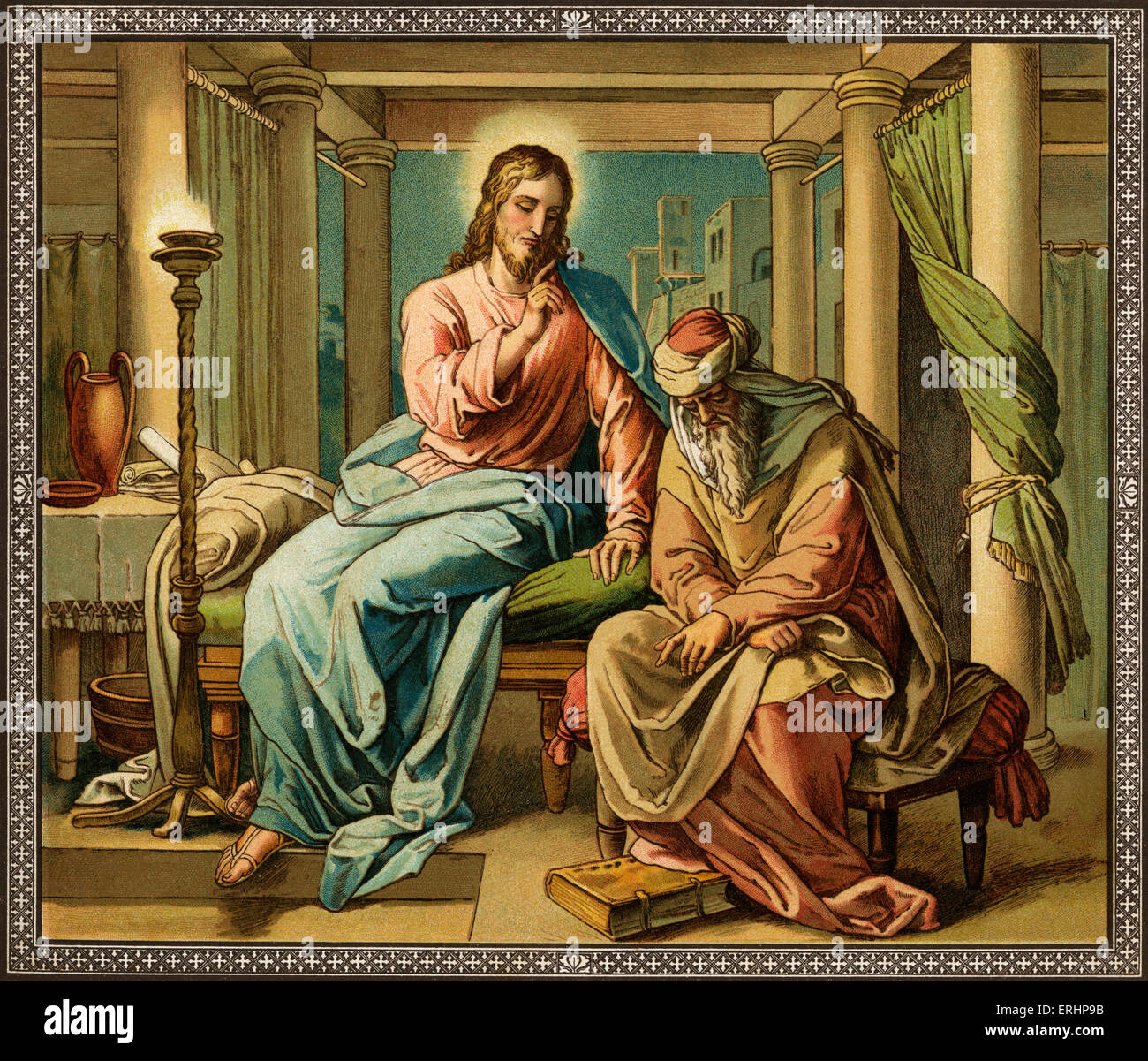 Jesus and Nicodemus Stock Photo - Alamy