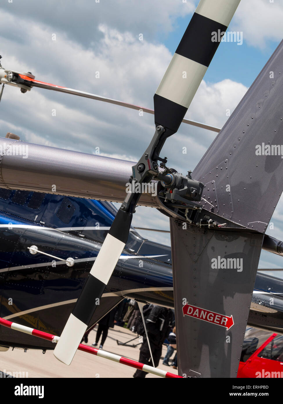 Tail Rotor Detail Of A Robinson Two Seater Helicopterat Aerexpo 2015