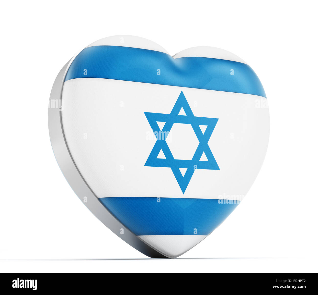 I love Israel heart shaped Israeli flag. Stock Photo