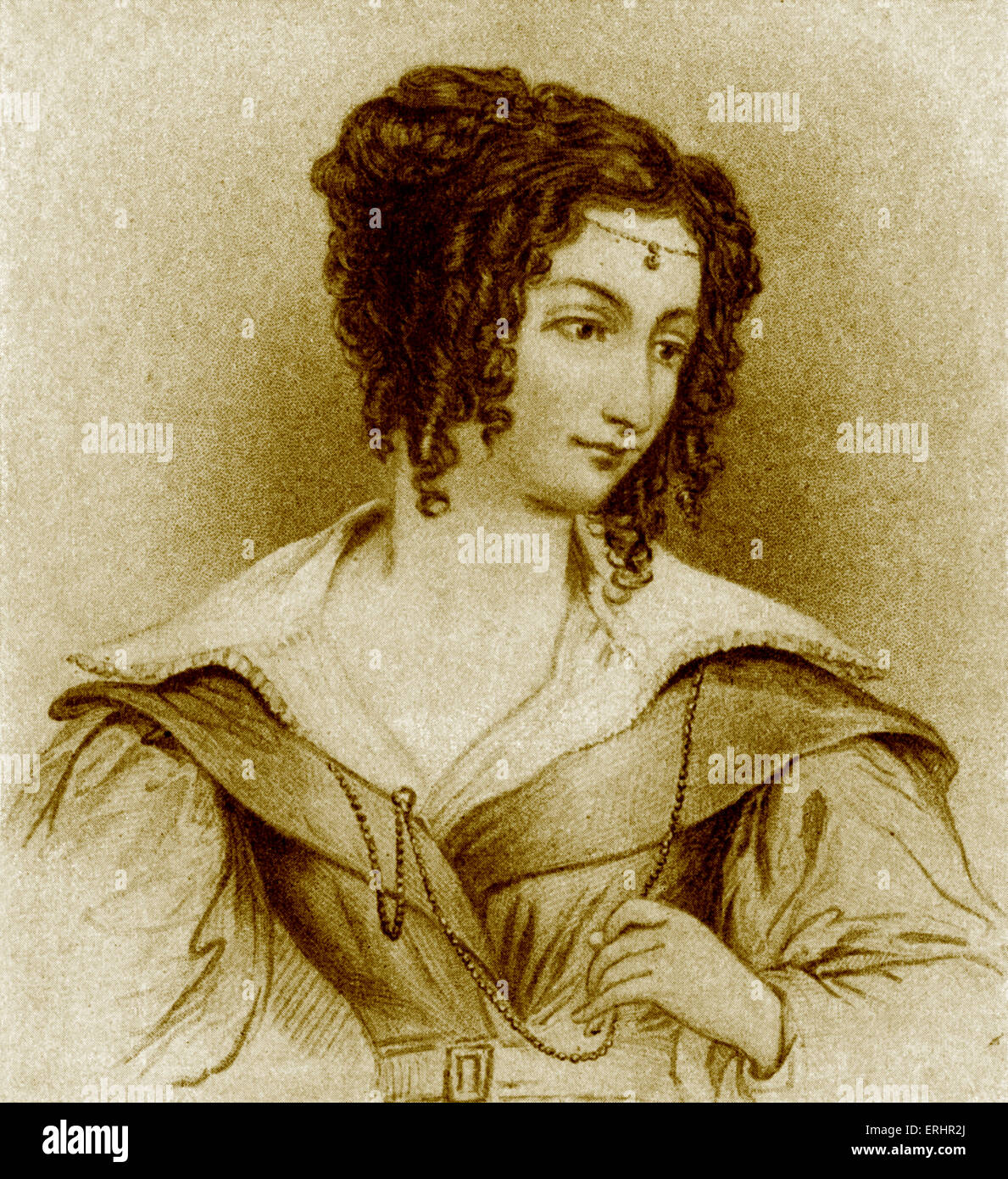 Teresa, Countess Guiccioli - mistress of George Gordon Byron, 1800-1873. She wrote the biographical account 'Lord Byron's Life Stock Photo
