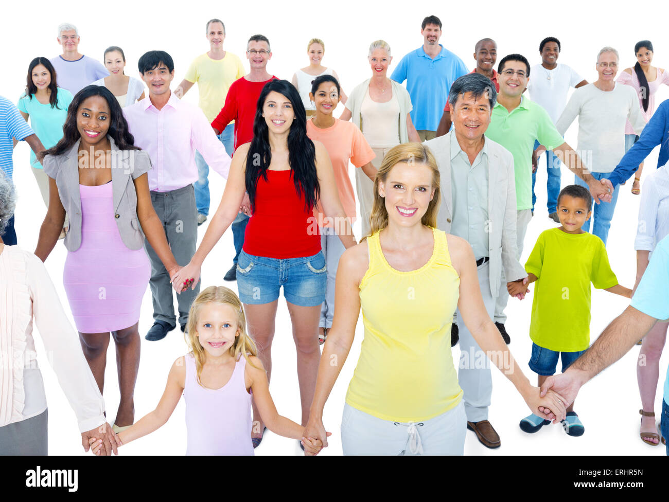Large Group of People Holding Hand Stock Photo Alamy