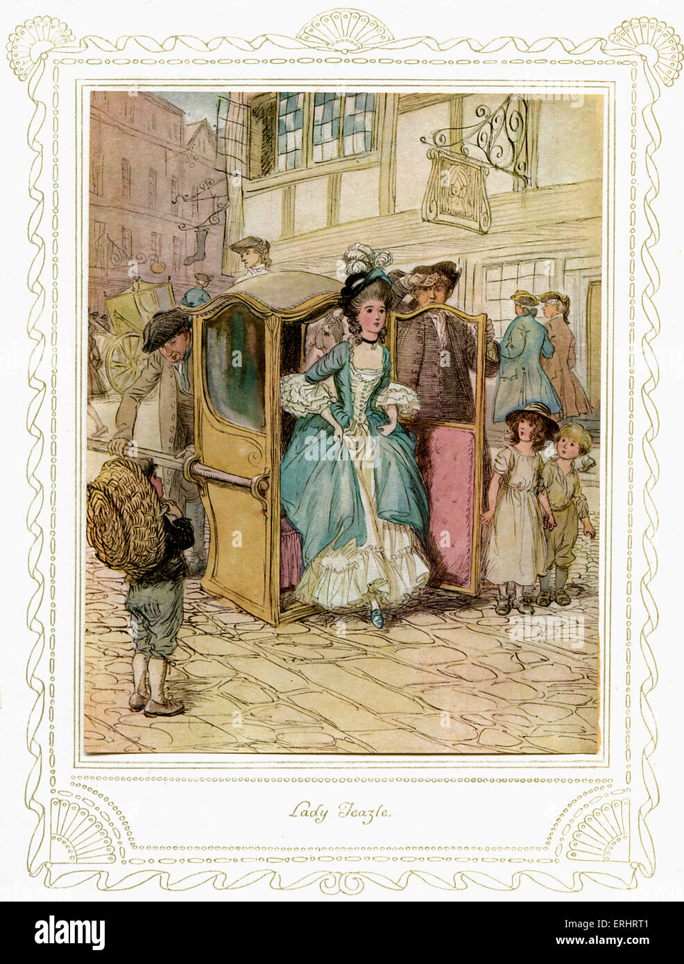 Richard Brinsley Sheridan's play - 'The School for Scandal'.  'Lady Teazle'.  First performed 1777. Illustrated by Hugh Stock Photo
