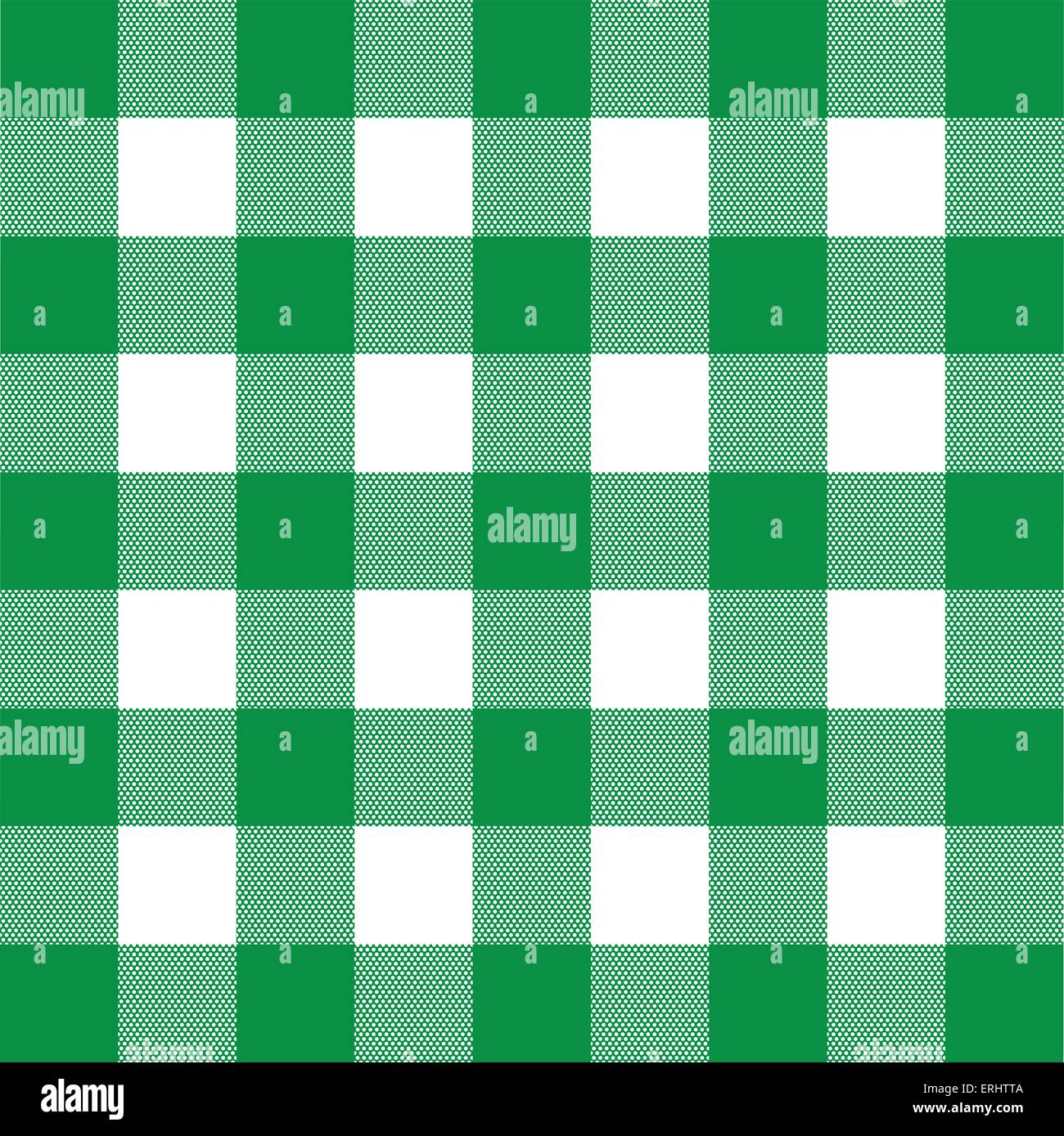 Vector illustration of gingham green and white texture Stock Vector