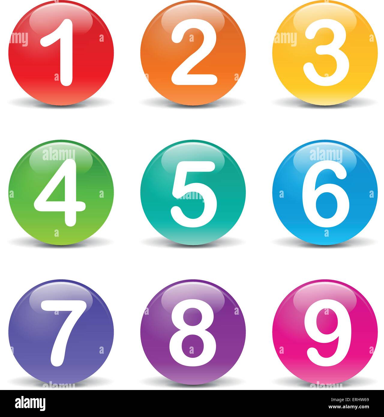 Numbers Circles One Two Three Four Stock Illustration 10691629