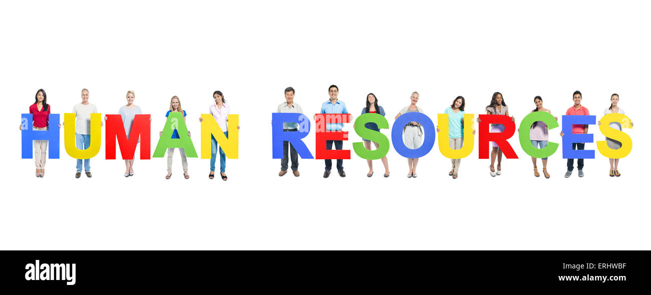 Multi-ethnic group of people holding 