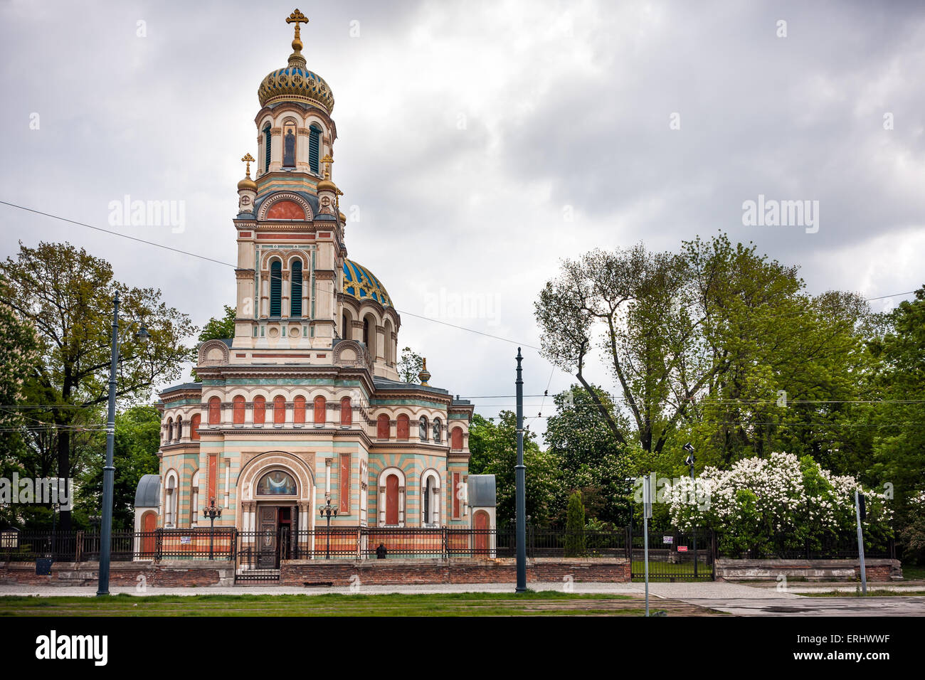 Orthodox Cathedral in Lodz, Poland Stock Photo