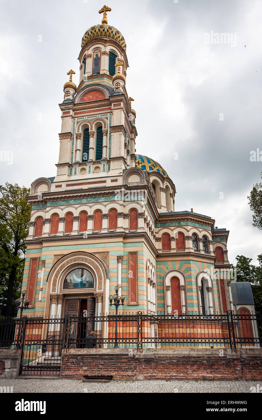 Orthodox Church, landmark of Lodz City Poland Stock Photo