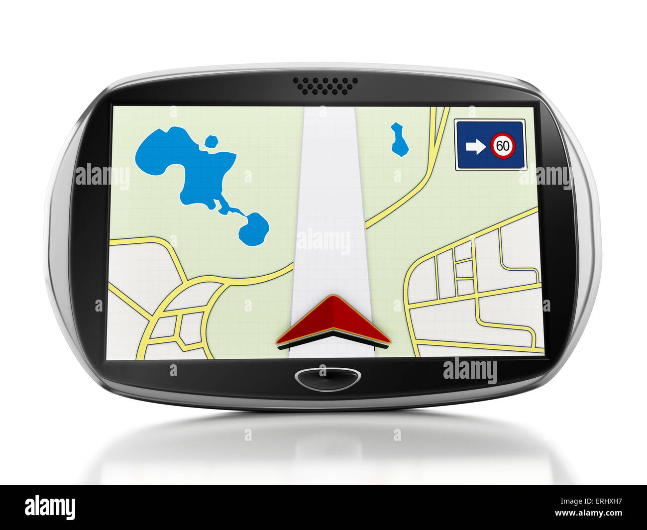 Navigation device isolated on white background Stock Photo Alamy