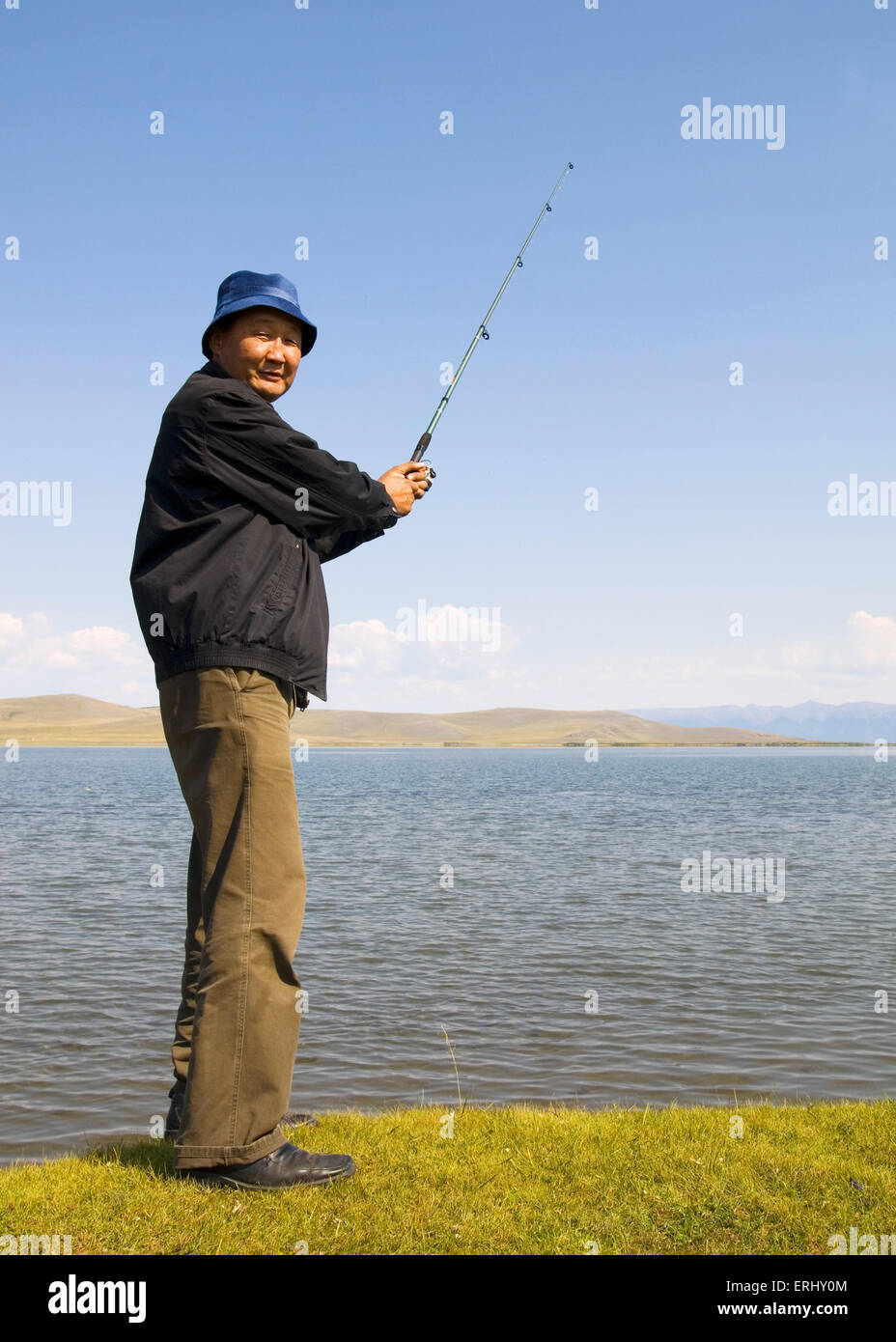 Mongolian Man Traditional Lifestyle Concept Stock Photo Alamy