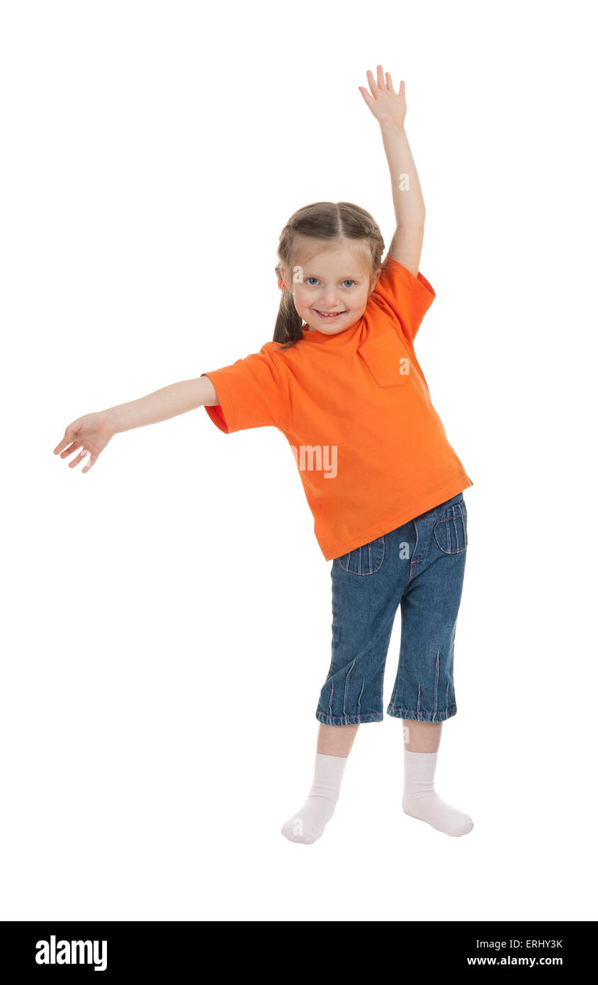 smiling girl isolated on white Stock Photo - Alamy