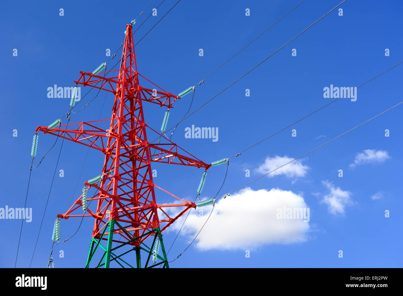 high voltage power lines Stock Photo Alamy
