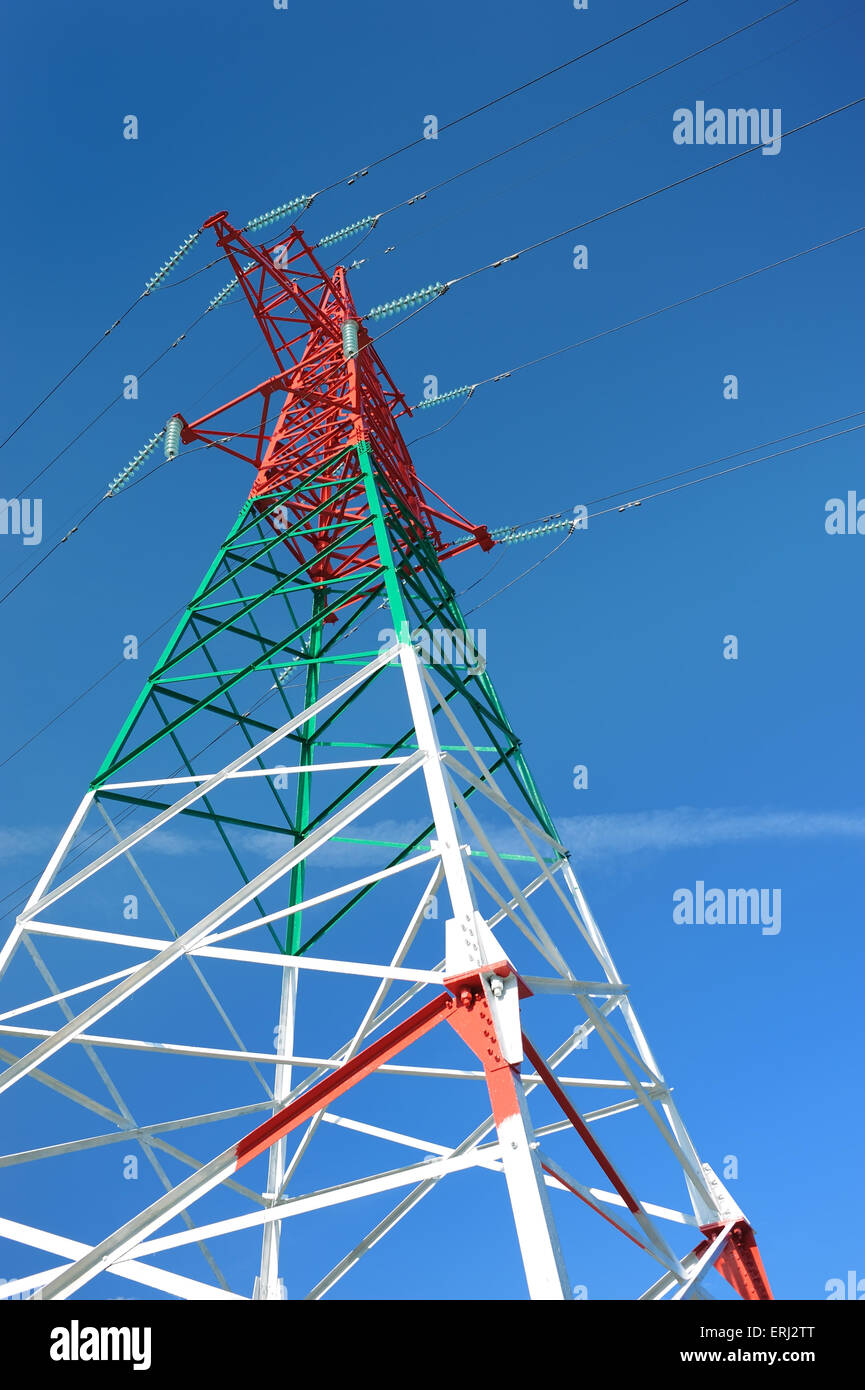 high voltage power lines Stock Photo Alamy