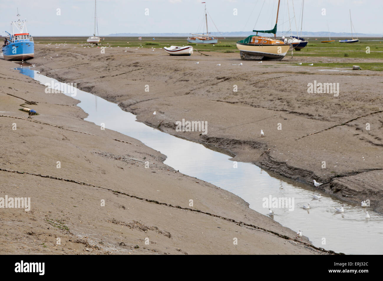 Leigh Creek at low tide LeighOn Sea Essex England United Kingdom