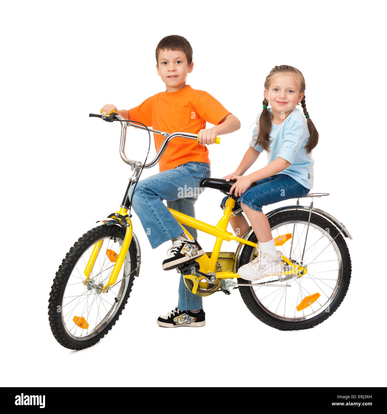 girl and boy bike