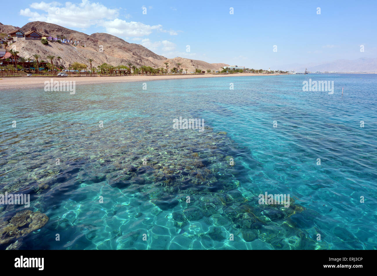 EILAT, ISR - APRIL 14 2015:Seascape Coral Beach Nature Reserve in Eilat, Israel.It's one of the most beautiful coral reef in the world and is visited by travellers from all