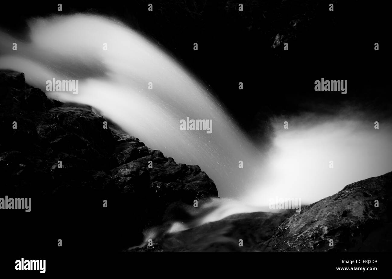 Black and White River Waterfall Stock Photo Alamy