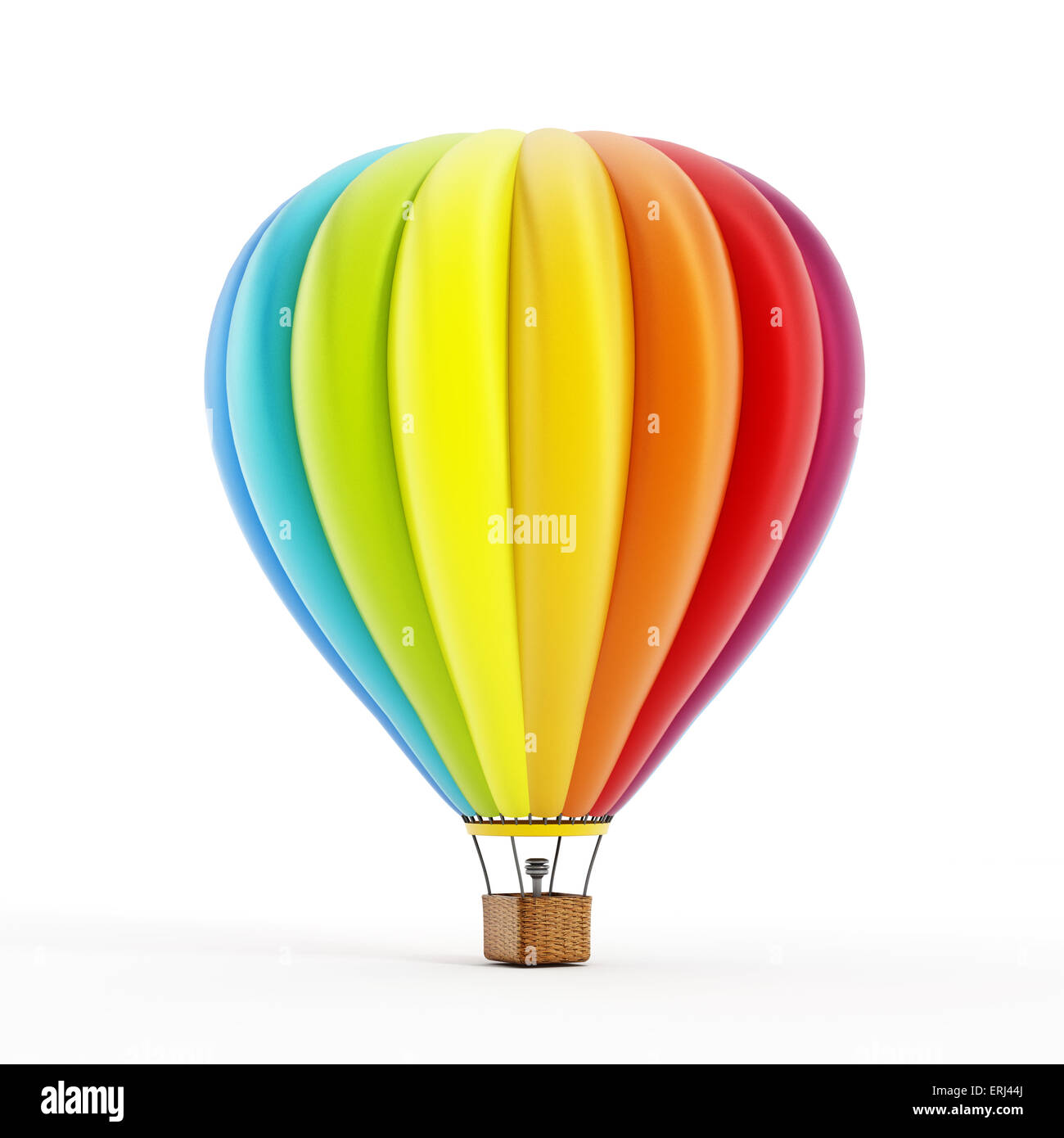 Hot Air Balloon isolated on white background Stock Photo - Alamy