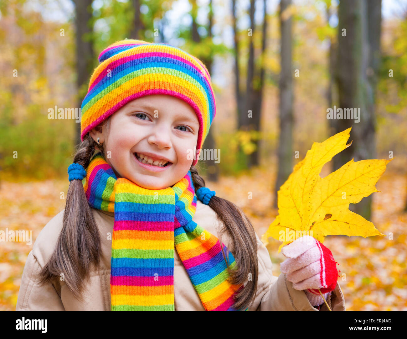 girl in autumn park Stock Photo - Alamy