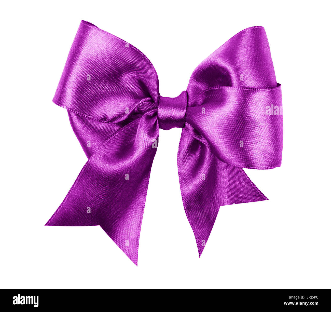 purple bow made from silk ribbon Stock Photo Alamy