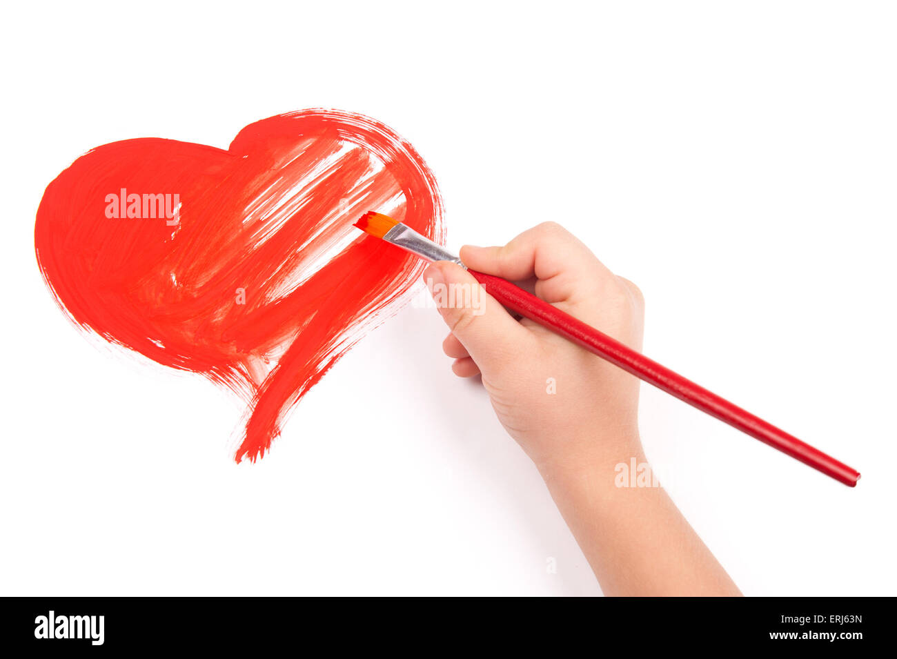 child draw a heart Stock Photo Alamy