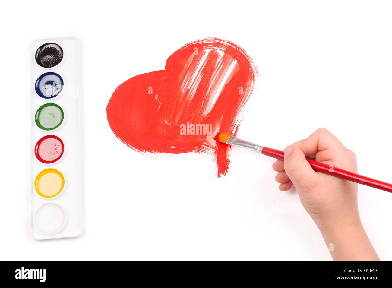 child draw a heart Stock Photo Alamy